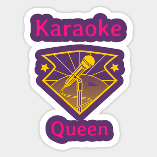 Karaoke Queen Sticker